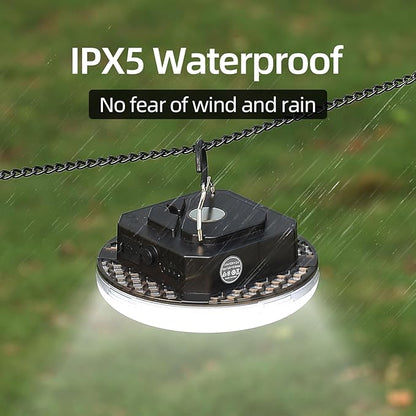 Transparent Portable Rechargeable LED Camping Lights,Waterproof Outdoor Light with 5000Lm,Super Bright Hanging Lanterns for Tents, Canopies & Outdoor Emergencies