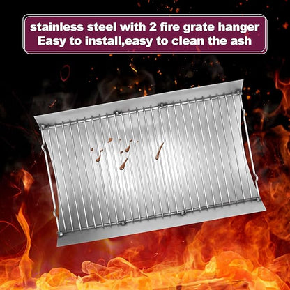 P0350H (1-Pack) 27 inches Steel Ash Pan with 19 3/4" Grid Grates for Chargriller Charcoal Grill 1224, 1324, 2121, 2222, 2727, 2828, 2929, Chargriller 200048,Charbroil 1730205