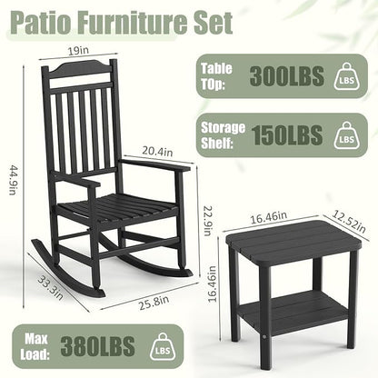 EFU Outdoor Rocking Chairs Set of 2 - Image 2