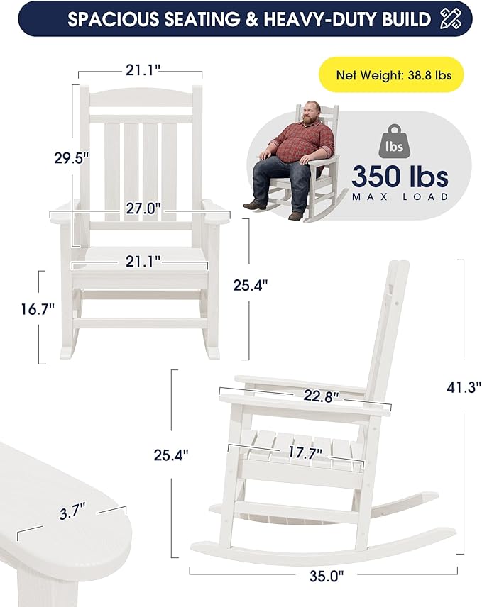 Oversized Outdoor Rocking Chair - Image 3