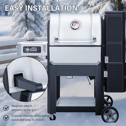 Grill Thermal Insulated Blanket for Masterbuilt Gravity Series 800 Charcoal Grill, fits MB20040221 Gravity Series Grill Smoker Insulation Blanket for Winter Cooking