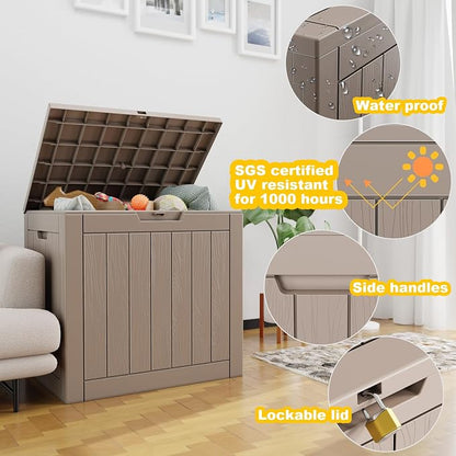 35 Gallon Outdoor Storage Box, Lockable Waterproof Deck Box - Image 6