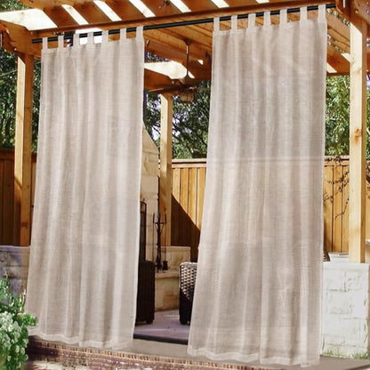H.VERSAILTEX Outdoor Linen Sheer Curtains by HVERSAILTEX