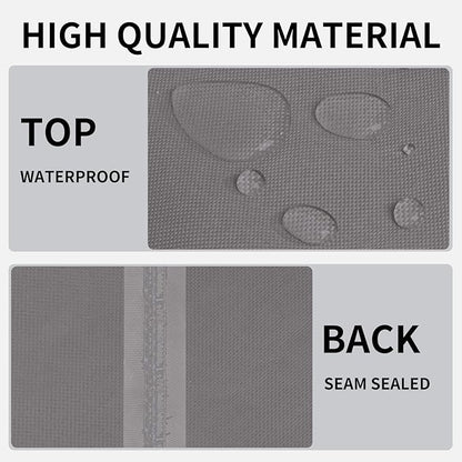 Easy-Going Outdoor Fire Pit Cover Square 32" Lx32 Wx24 H, Durable Outdoor Gas Firepit Cover, Waterproof and Weatherproof Cover for Fire Pit, Grey