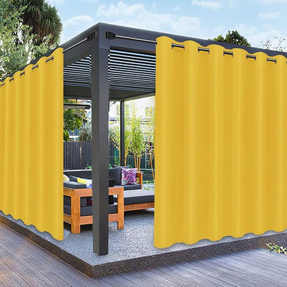 PureFit Outdoor Curtains for Patio Waterproof Weatherproof Outside Curtains | by PureFit