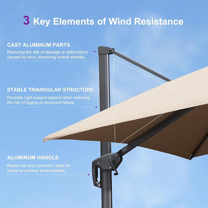 PURPLE LEAF Cantilever Umbrella - Image 9