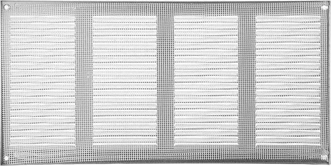 Vent Systems 16" x 8" Inch (Overall Dimensions) Pack of 10 - Galvanized - Air Vent Cover Metal Air Return Grill - Built-in Pest Guard Screen - HVAC Vent Duct Cover for Home Improvement