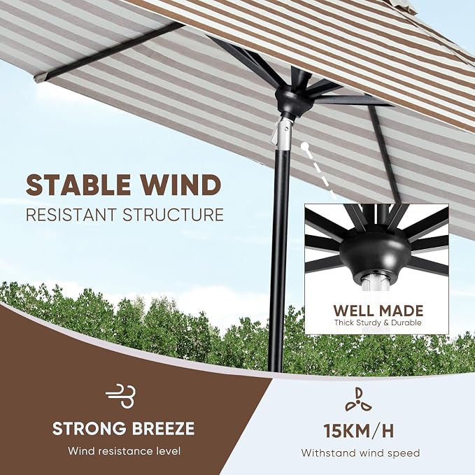 Tempera Patio Market Outdoor Table Umbrella - Image 6
