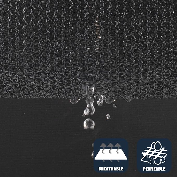 SUNNY GUARD Custom Size 9'x14' Graphite Grey Sun Shade Sail Rectangle UV Block - Image 5