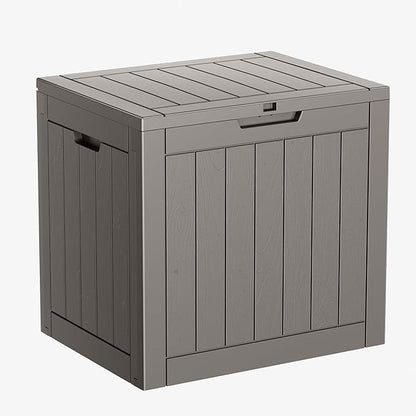ROJIK 37 Gallon Resin Deck Box, Lockable Waterproof Weatherproof Outdoor by ROJIK