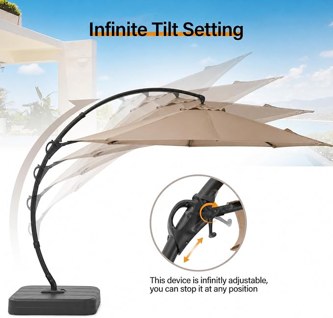 11ft Patio Cantilever Umbrella - Image 6