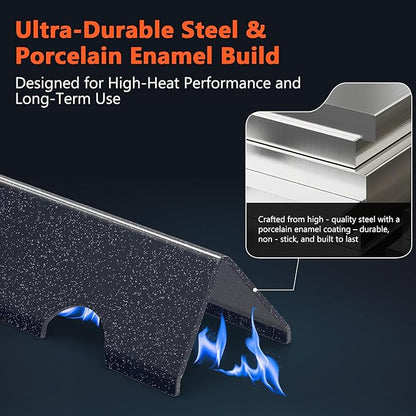 QuliMetal GS4 Genesis II Flavorizer Bars for Weber Genesis II/LX 300, Genesis II E310, II E315, II E335 (2017 & Newer) Grills, 17-Inch Porcelain Enameled Steel 66795 Flavorizer Bars for Weber 66032