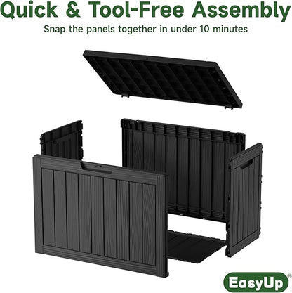 45 Gal Waterproof Outdoor Storage Box UV Resistant Deck Box | Resin storage bin - Image 5