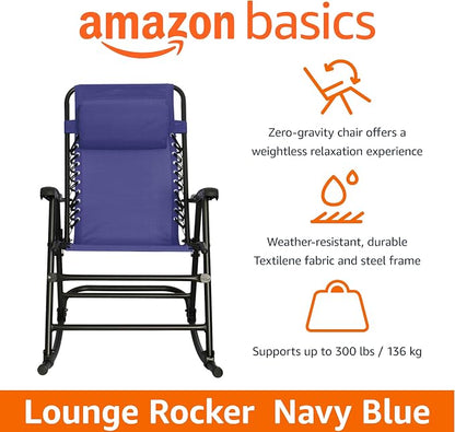 Amazon Basics Outdoor Portable Folding Rocking Chair - Image 3