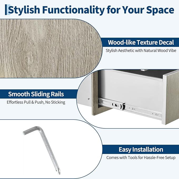 Stainless Steel Outdoor Kitchen Door Drawer Combo 38.2" W x 20.5" H x 22.6" D - Triple Drawers & Access Door, Propane Storage & Adjustable Garbage Ring, Weather-Resistant Flush Mount