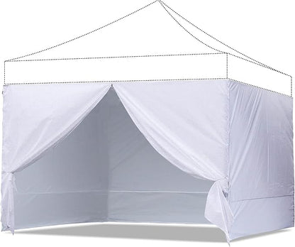 ABCCANOPY Side Wall 10x10, White (4 Walls Only, NOT Including Frame and Top)