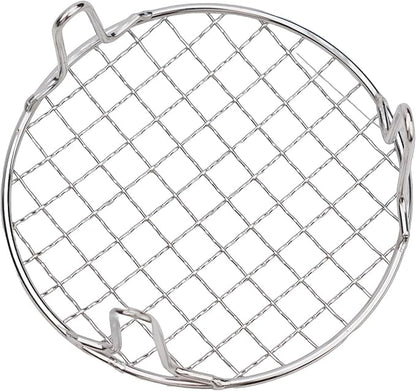 Stainless Steel BBQ Grill Grid with Legs, Round Grid Cooking Net, Even Heating for Outdoor Camping and Home Barbecue(15cm)