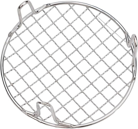 Stainless Steel BBQ Grill Grid with Legs, Round Grid Cooking Net, Even Heating for Outdoor Camping and Home Barbecue(15cm)