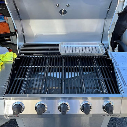Grill Parts for Charbroil Performance 5 Burner 463448021 463449021 463450022 463451022 463455021, 17 inch Cooking Grate, Burner and Heat Plate for Charbroil Grill Replacement Parts