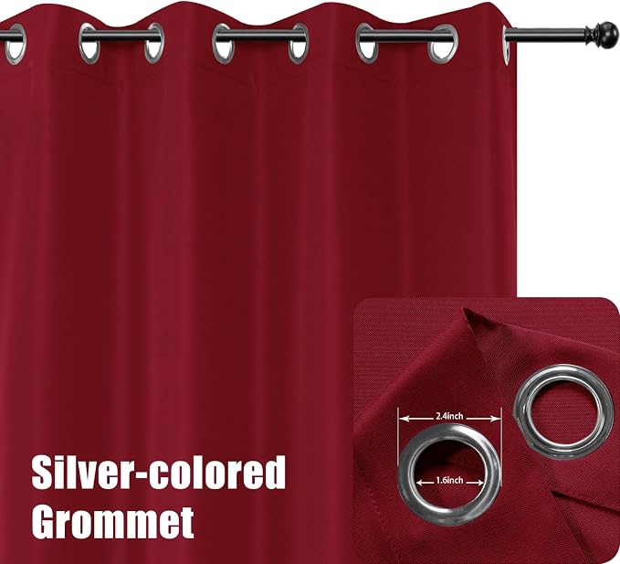 BONZER Outdoor Curtains for Patio Waterproof Thick Privacy Extra Wide | Grommet - Image 2