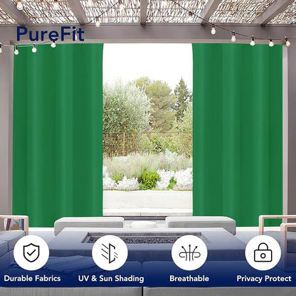 PureFit Outdoor Curtains for Patio Waterproof Weatherproof Outside Curtains | - Image 3
