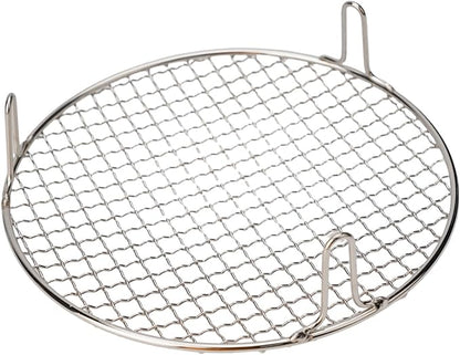 Stainless Steel BBQ Grill Grid with Legs, Round Grid Cooking Net, Even Heating for Outdoor Camping and Home Barbecue(25cm)