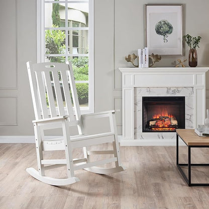 Outdoor Rocking Chairs Set of 2, Oversized Porch Rocker | Weather Resistant - Image 8