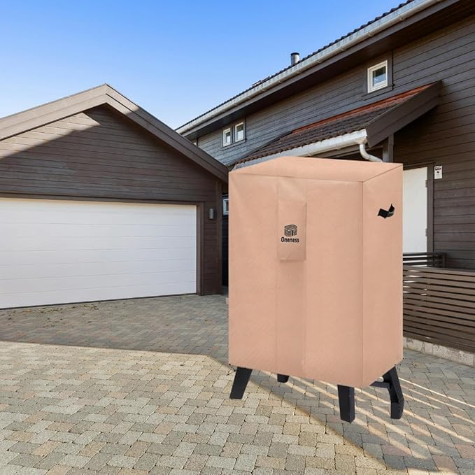 Oneness Heavy-Duty Waterproof Smoker Cover for 23-Inch Grills - Fits 23''Wx23''Dx40''H Inch Electric/Gas Smokers (Masterbuilt, Pit Boss) - Weatherproof Outdoor Grill Protector