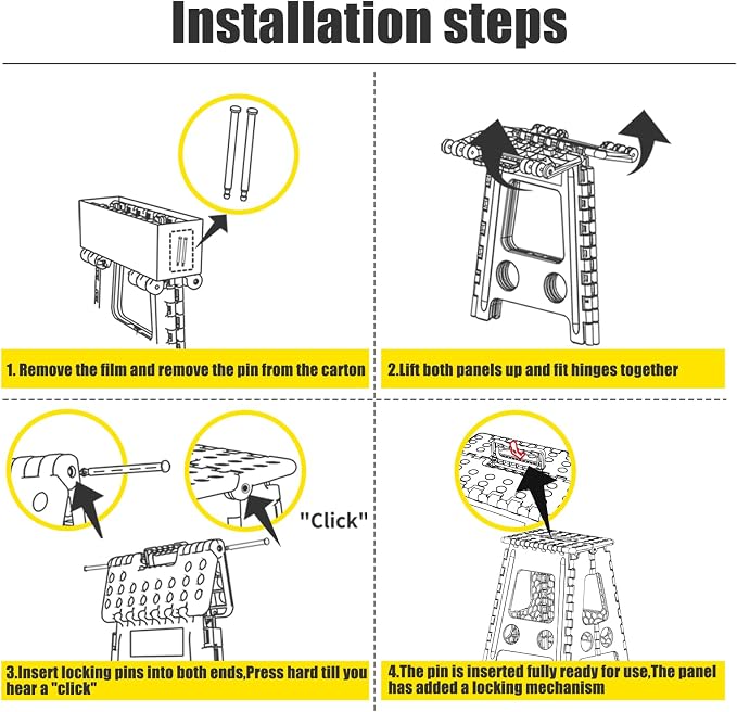Delxo 17.5 Inch Folding Step Stool, Foldable Step Stool - Image 9