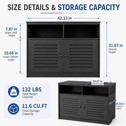 VINGLI Weatherproof Outdoor Storage Cabinet | Outdoor Cabinet - Image 6