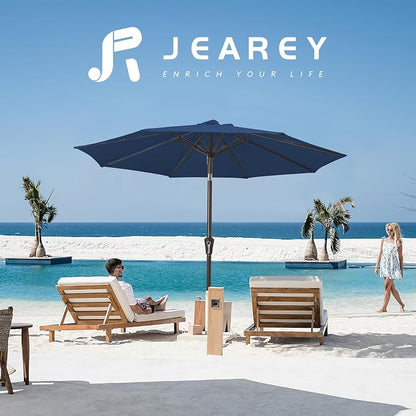 JEAREY 9FT Outdoor Patio Umbrella, Market Umbrella - Image 6