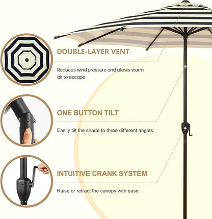 Abba Patio 9FT Lyon Outdoor Patio Umbrella Outdoor Table Umbrella - Image 4