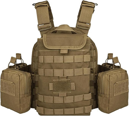 YAKEDA Tactical Outdoor Training Vest - Molle Vest With Multi-Functional Pouches For Training, Hunting & Hiking