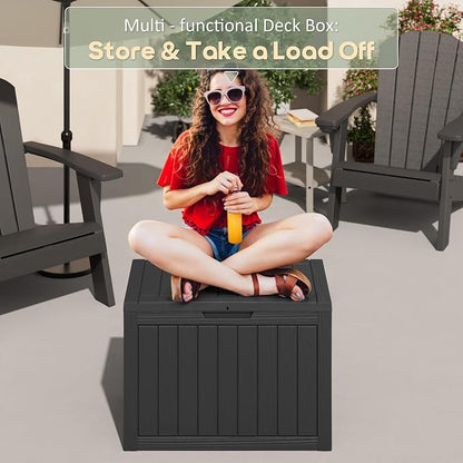 55 Gallon Outdoor Storage Box, All-Weather Resin Deck Box Outdoor Waterproof - Image 5