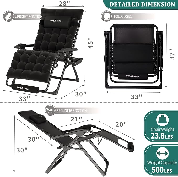 UDPATIO Oversized Zero Gravity Chair Patio Reclining Chairs - Image 6