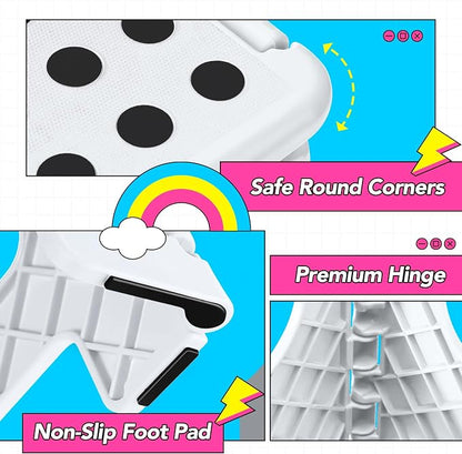 Delxo 9 Inch Kids Step Stool, 300 Lbs Folding Step Stool - Image 3