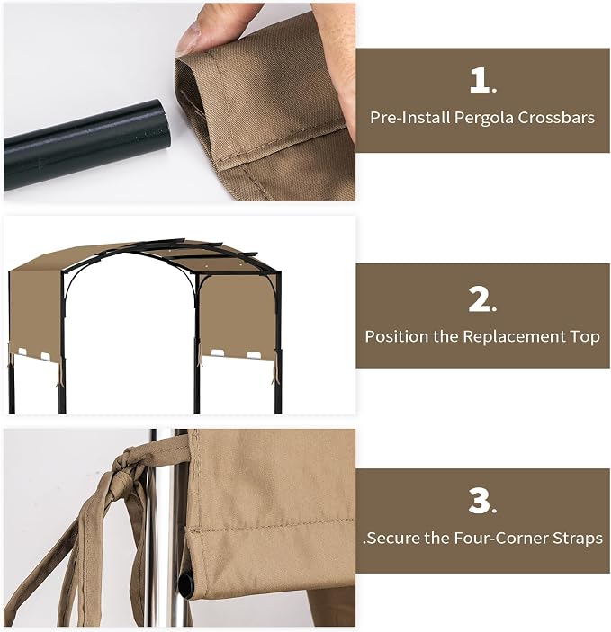 85"x 208" Universal Pergola Shade Cover, Garden Shade Replacement - Image 5