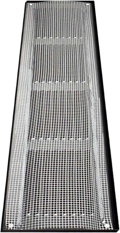 Repa Market Air Vent Cover 16x4 Inch (Outer Dimensions) Anthracite Galvanized Steel Louvered Grill Cover with Mesh Screen/Wall or Ceiling Vent/HVAC Register for Indoor and Outdoor Ventilation