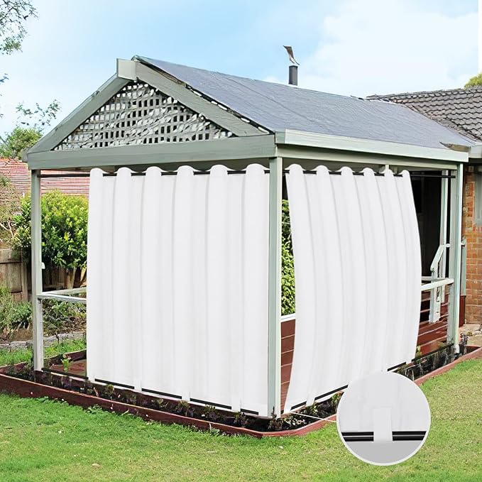 Easy-Going Outdoor Curtains for Patio 1 Panel, 110x96 inch, Weatherproof by Easy-Going