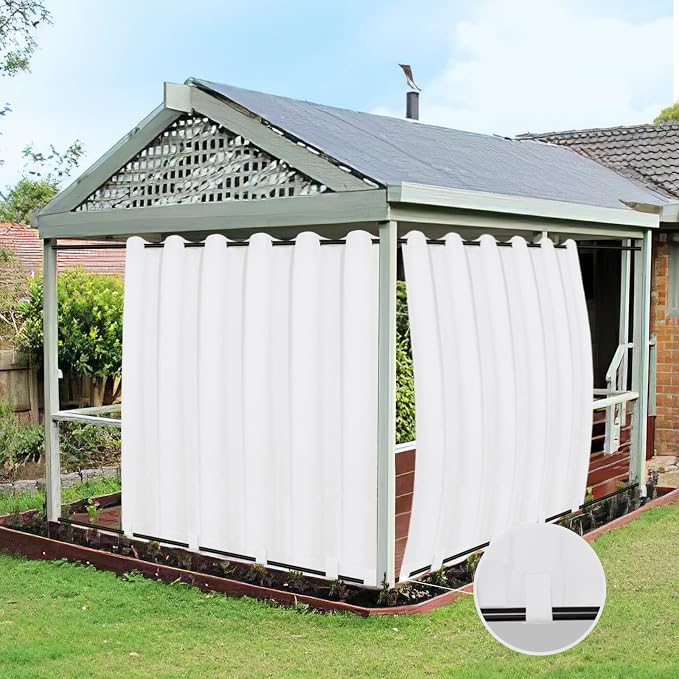 Easy-Going Outdoor Curtains for Patio 1 Panel, 110x84 inch, Weatherproof by Easy-Going