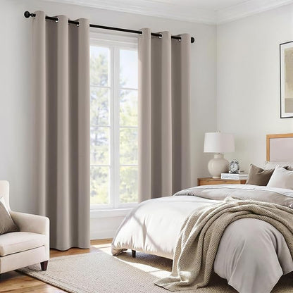 MIULEE Natural 100% Blackout Curtains - Image 6
