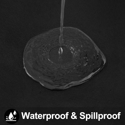 Smiry Rectangle Table Cloth 60x120 Inch, Waterproof Wipeable Vinyl Tablecloths Protector, Oil Spill Proof Plastic Table Cover for Dining, Picnic, Camping, Outdoor, Black