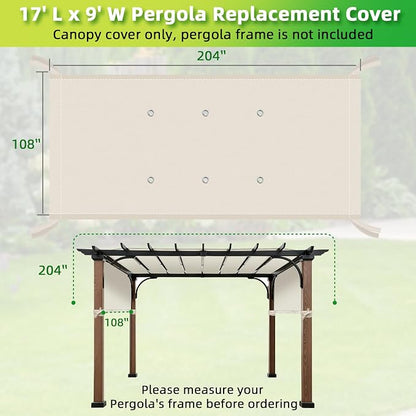 Pergola Canopy Cover Replacement Waterproof Pergola Cover, w/Drainage Holes - Image 2