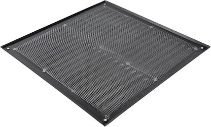 Square Ventilation Grille / 10" x 10" Inch Inside Measurement/Black Metal Air Vent Louver - Inside/Outside use / 11.6" x 11.6" Inch Outer Measurement