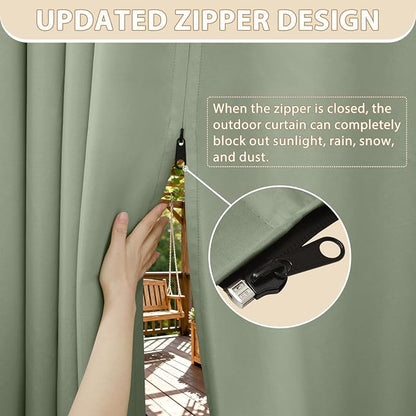 HDCAXKJ Waterproof Outdoor Curtains - Image 2