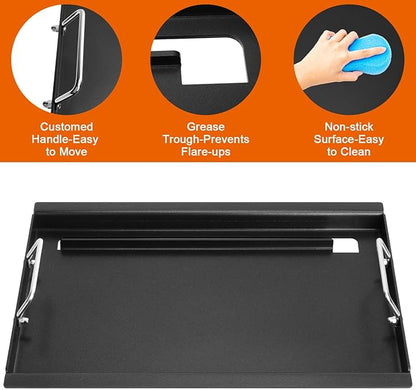 Full-Size Griddle Inserts for Charbroil Performance Convective 3 Burner, Flat Top Griddle for Charbroil Grill 463228622 463732623 463732823 463732923, Replacement Parts for G426-0005-W1