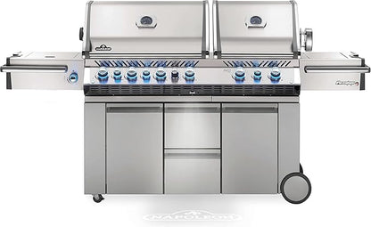 Napoleon PRO825RSBINSS-3 Prestige PRO 825 RSBI Natural Gas Grill, sq.in. + Infrared Rear & Bottom Range Burner, Stainless Steel