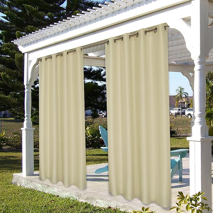 BONZER Outdoor Curtains for Patio Water Resistant | Heavy Privacy Light - Image 7