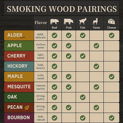 Smoking Wood Chips Variety Pack, 3 Flavors (Oak, Hickory, Apple), 2 lbs × 3 — All-Natural BBQ Smoking Chips for Smoker Box, Electric Smokers, Pellet & Charcoal Grills