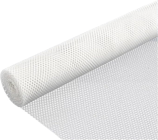 Plastic Wire Mesh Fence 39.3 Inches Wide Safety Fence Roll Balcony Protection Net Fencing Multi-Use Decorative Barrier for Chicken, Snow, Poultry, Patio, Garden, P(Size:1x10M - Mesh 1.8cm,Color:White)